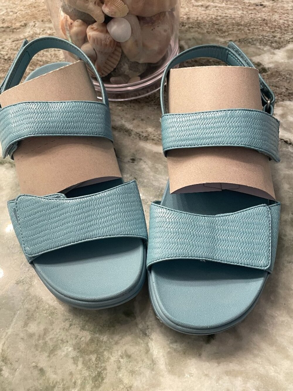 Vionic Blue Velcro Sandals!